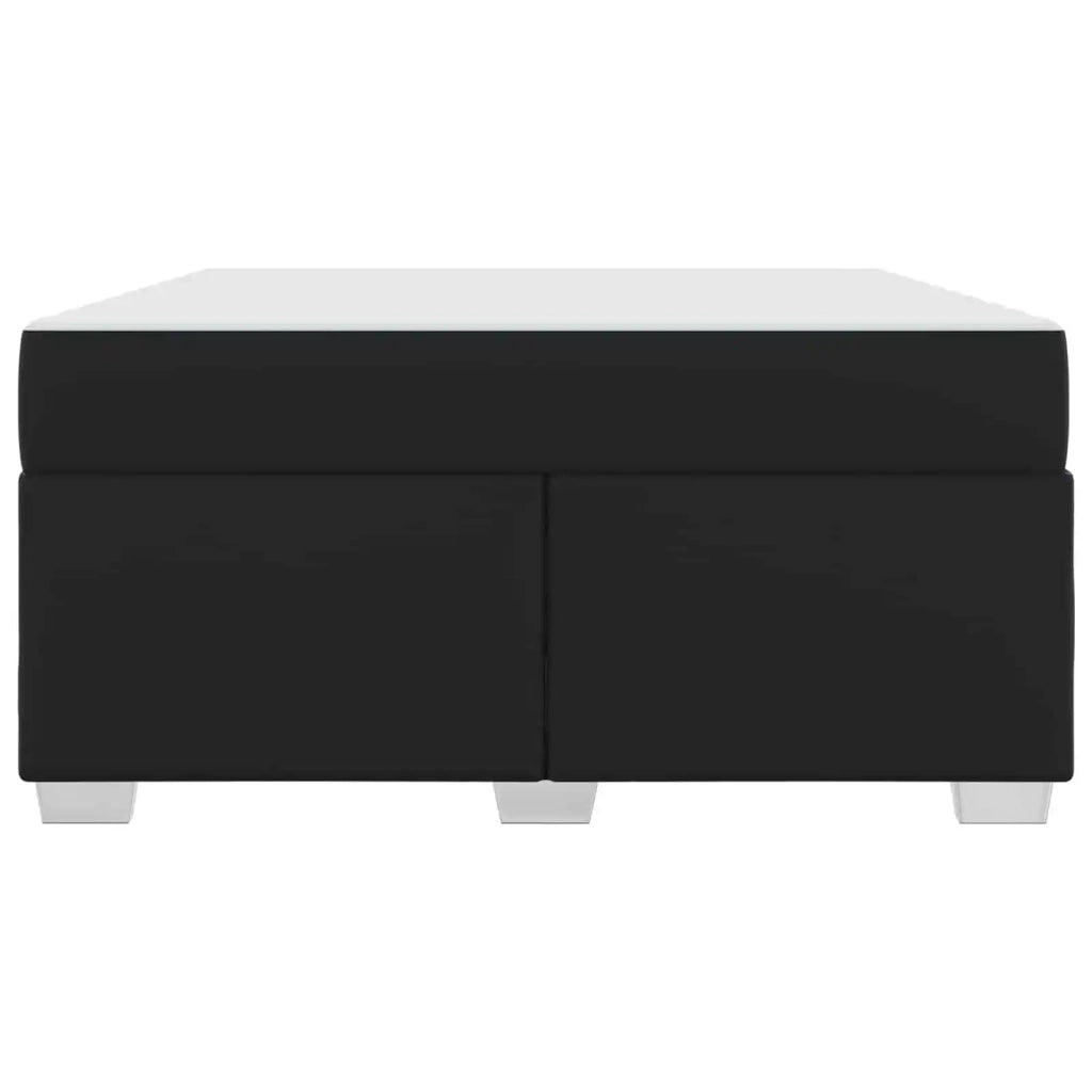 Struttura del letto con materasso Nero 160 x 200 cm Tessuto