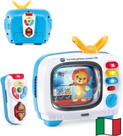 VTech La Mia Prima Smart TV, Televisione Interattiva per Bambini, Telecomando Interattivo Incluso, 10 Canali, 5 Canali B