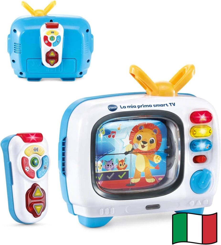 VTech La Mia Prima Smart TV, Televisione Interattiva per Bambini, Telecomando Interattivo Incluso, 10 Canali, 5 Canali B