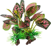 2 pezzi di piante artificiali di simulazione per decorazione terrario per rettili - piante per acquario - rifugio per anfibi