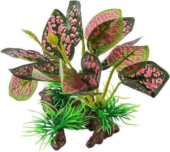 2 pezzi di piante artificiali di simulazione per decorazione terrario per rettili - piante per acquario - rifugio per anfibi