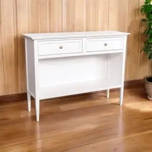 Consolle Libreria Aperta mod spillo Shabby chic bianco opaco