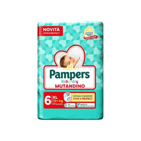 PANN PAMPERS BABY DRY MUTANDINO XL 15 + KG TG 16 SISTEMA DI BARRIERE LIBERTÀ DI MOVIMENTO NO-STOP 13 PANNOLINI