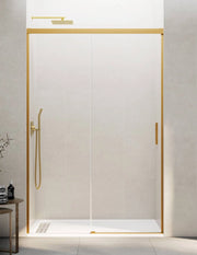 Porta doccia scorrevole 1+1 THALASSA (BASIC) 130 cm Profilo Oro vetro trasparente