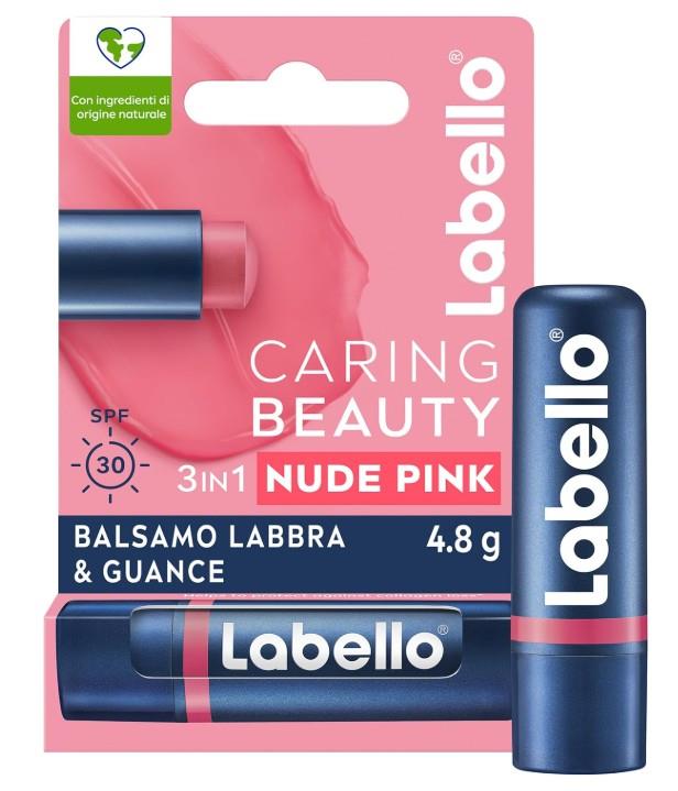 LABELLO BALSAMO LABBRA E GUANCE 3 IN 1 CON INGREDIENTI DI ORIGINE NATURALE COLORE NUDE ROSA