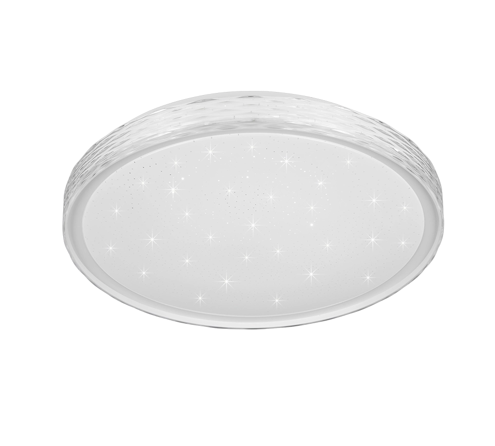 Plafoniera LED cielo stellato, metallo, cristallo, D 40 cm, Varda