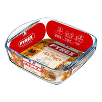 PYREX TEGLIA QUADRATA PER FRIGGITRICE AD ARIA 25X22X7 CM IN VETRO