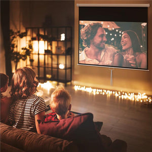 TELO PER PROIETTORE 100" RAPPORTO 16:9, FISSAGGIO A MURO E SOFFITTO PER CASA E UFFICIO, BIANCO