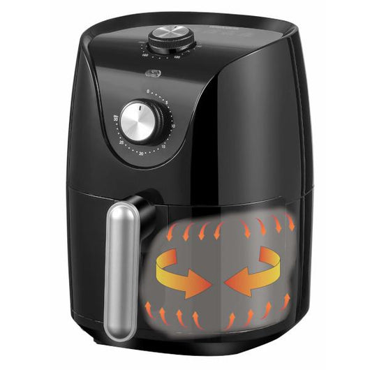 TERMOZETA FRITTOSNELLA  FRIGGITRICE AD ARIA 2,5LT VASCA AMOVIBILE ANTIADERENTE - SERBATOIO - SERBATOIO 900W- DA 80° A 200° NERA