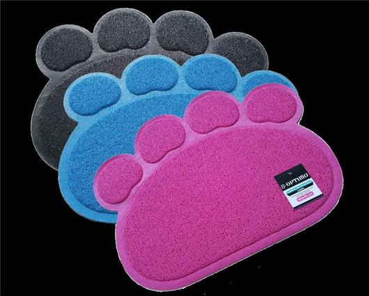 TAPPETO SOTTOCIOTOLA PER ANIMALI A FORMA DI ZAMPA 60 X 45 CM COLORE ASSORTITO