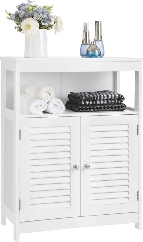 Cassettiera in legno per bagno bianca - Cassettiera 60 x 30 x 80 CM