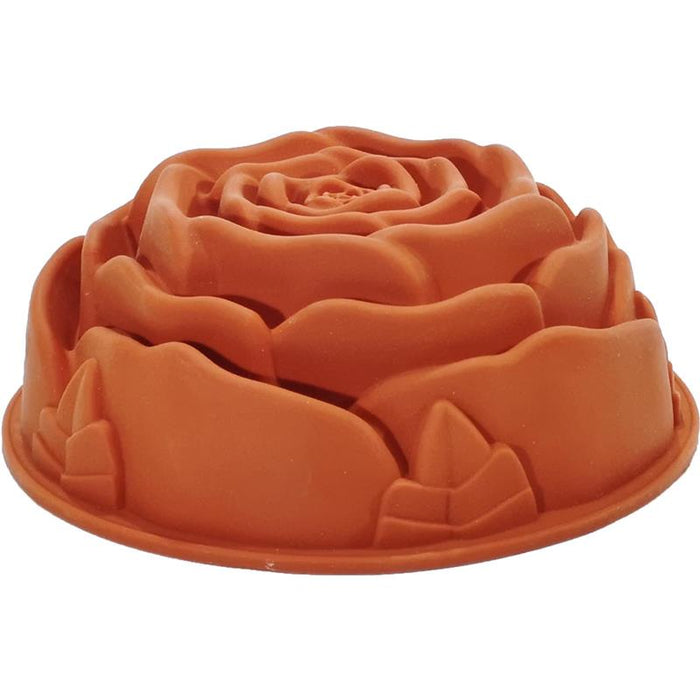 STAMPO IN SILICONE A FORMA DI ROSA DIAMETRO 23 CM ALTEZZA 9 CM PER DOLCI PER PASTICCERIA