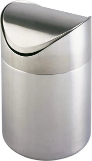 Emme da bagno in acciaio inox 3l con coperchio oscillante Ø 16 cm x 235 cm argento opacido, ideale per bagno e cucina