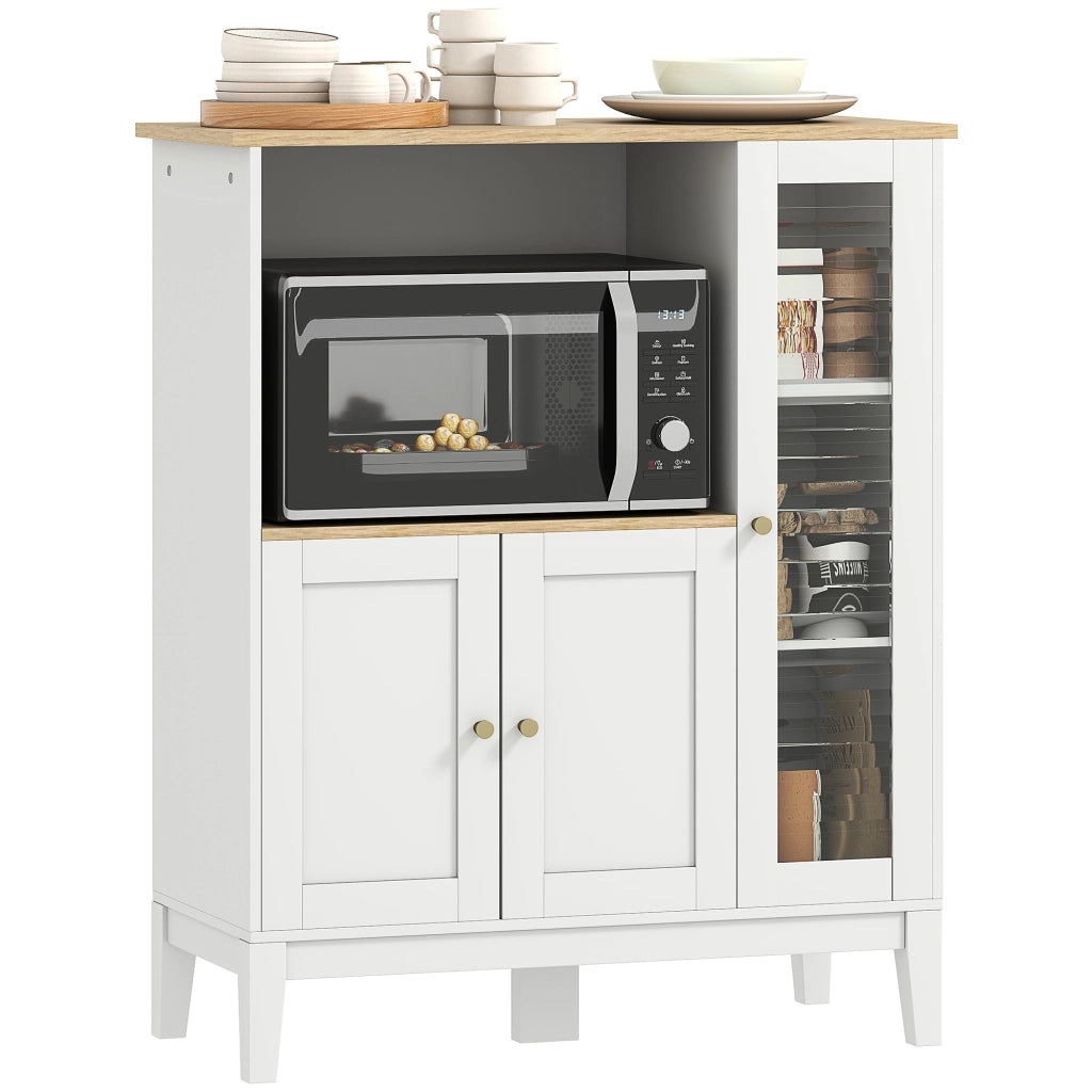 Mobile da cucina con 3 ante e ripiani ¨C zephmum ¨C bianco 80x35x97
