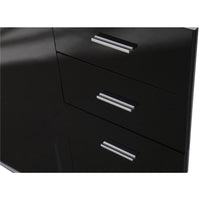 MOBILETTO CONSOLLE CON ANTE E CASSETTI 106 X 76 X 35 CM NERO LUCIDO