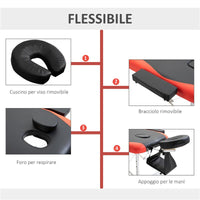 LETTINO MASSAGGI PORTATILE PIEGHEVOLE E PROFESSIONALE IN ALLUMINIO