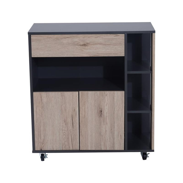 MOBILETTO AUSILIARIO DA CUCINA MULTIUSO IN LEGNO CON RUOTE 80 X 39 X 86.5 CM