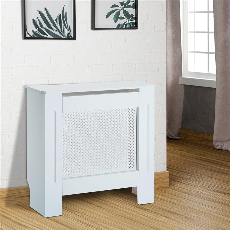 COPRITERMOSIFONE IN LEGNO A GRIGLIA BIANCO, 78X82X19CM