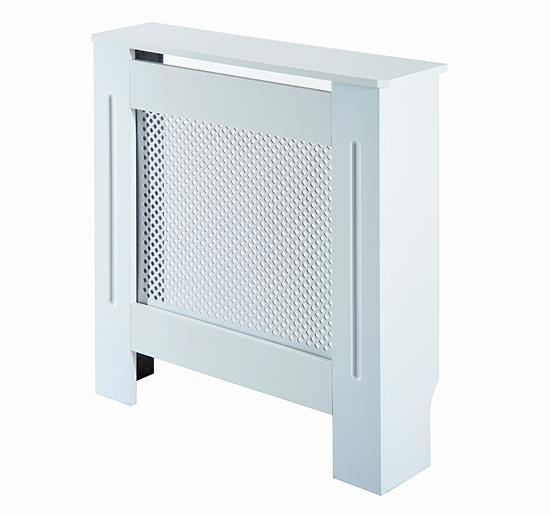 COPRITERMOSIFONE IN LEGNO A GRIGLIA BIANCO, 78X82X19CM