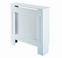 COPRITERMOSIFONE IN LEGNO A GRIGLIA BIANCO, 78X82X19CM