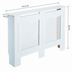 COPRITERMOSIFONE IN LEGNO A GRIGLIA 111.5 X 82 X 19 CM BIANCO