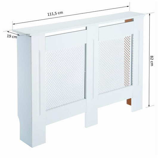 COPRITERMOSIFONE IN LEGNO A GRIGLIA 111.5 X 82 X 19 CM BIANCO