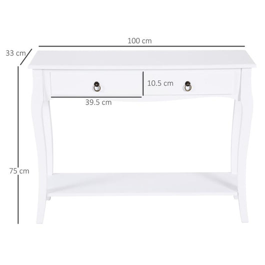 TAVOLO CONSOLLE PER INGRESSO, BIANCO, 100X33X76CM