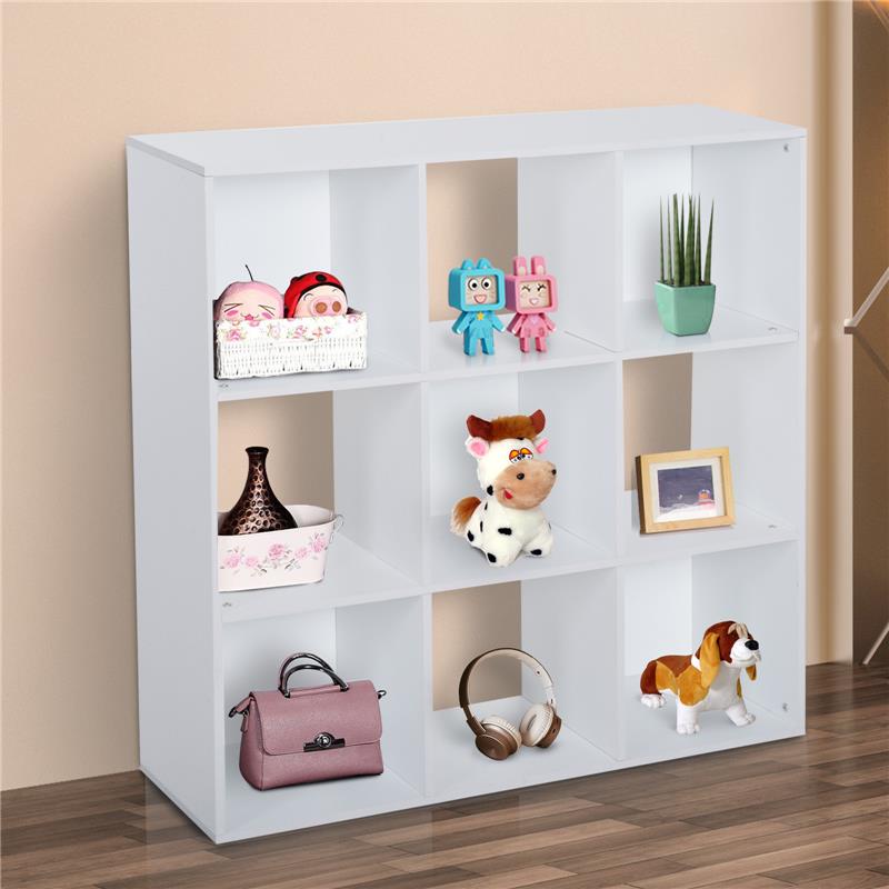 LIBRERIA 9 SCOMPARTI A CUBO 91.5X29.5X91.5CM BIANCA