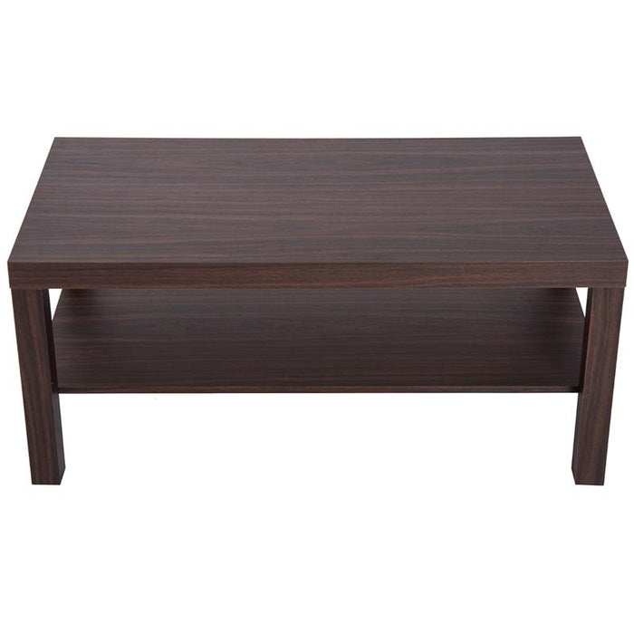 TAVOLINO BASSO IN LEGNO DA SOGGIORNO, NOCE, 90X45X40.5CM