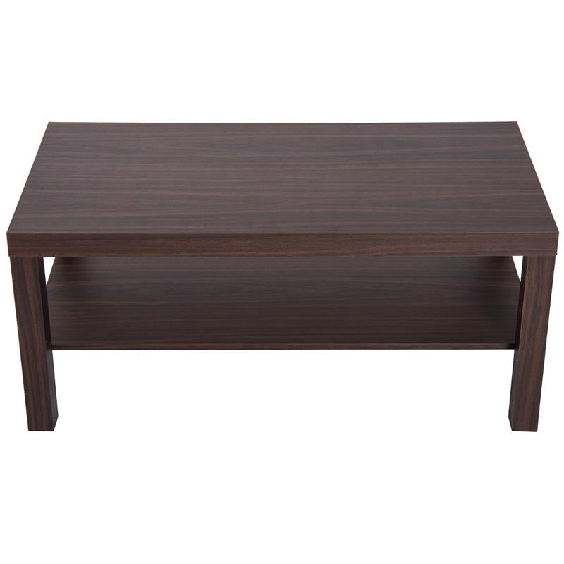 TAVOLINO BASSO IN LEGNO DA SOGGIORNO, NOCE, 90X45X40.5CM