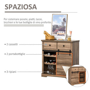 CREDENZA DA CUCINA IN STILE INDUSTRIALE DISPENSA VINTAGE