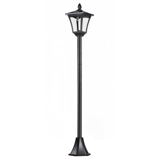 LAMPIONE DA GIARDINO CON LED A PANNELLI SOLARI 160 CM COLORE NERO
