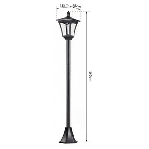 LAMPIONE DA GIARDINO CON LED A PANNELLI SOLARI 160 CM COLORE NERO