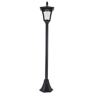 LAMPIONE DA GIARDINO CON LED A PANNELLI SOLARI 160 CM COLORE NERO