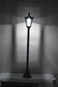 LAMPIONE DA GIARDINO CON LED A PANNELLI SOLARI 160 CM COLORE NERO
