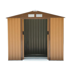 CASETTA DA GIARDINO PORTA UTENSILI IN LAMIERA DI ACCIAIO 213 X 127 X 185CM