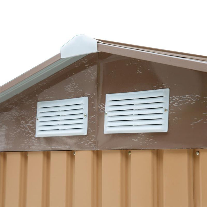 CASETTA DA GIARDINO PORTA UTENSILI IN LAMIERA DI ACCIAIO 213 X 127 X 185CM