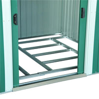 CASETTA DA GIARDINO IN LAMIERA D’ACCIAIO 246 X 192.5 X 177.5CM VERDE