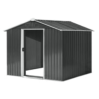 CAPANNO PORTA ATTREZZI A 2 PORTE SCORREVOLI IN ACCIAIO 236 X 174 X 190 CM