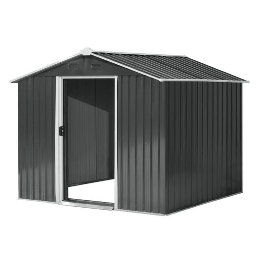 CAPANNO PORTA ATTREZZI A 2 PORTE SCORREVOLI IN ACCIAIO 236 X 174 X 190 CM