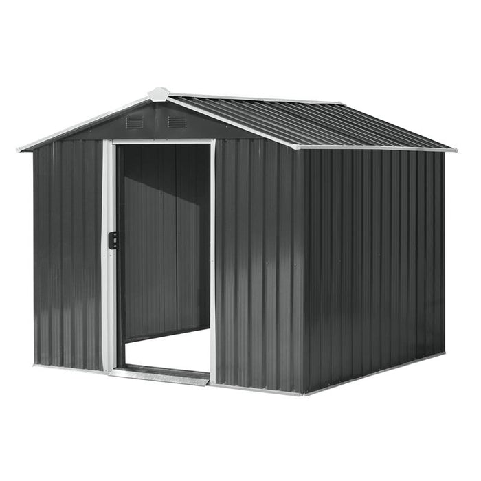 CAPANNO PORTA ATTREZZI A 2 PORTE SCORREVOLI IN ACCIAIO 236 X 174 X 190 CM