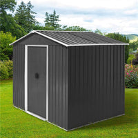 CAPANNO PORTA ATTREZZI A 2 PORTE SCORREVOLI IN ACCIAIO 236 X 174 X 190 CM