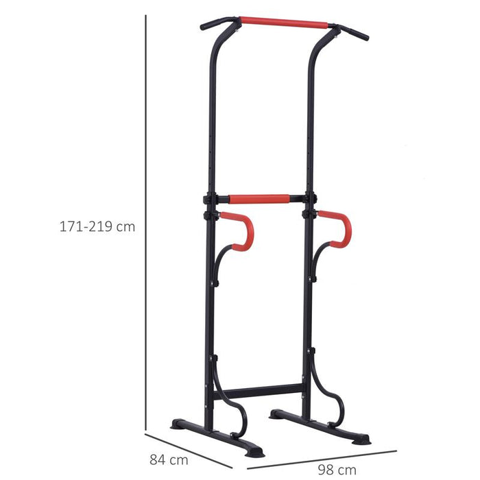 BARRA PER TRAZIONI MULTIFUNZIONE REGOLABILE 171 - 219 CM NERO ROSSO
