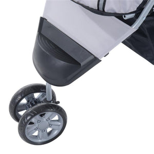 PASSEGGINO PER CANI CARRELLO PER ANIMALI DOMESTICI, GRIGIO, 75 X 45 X 97CM