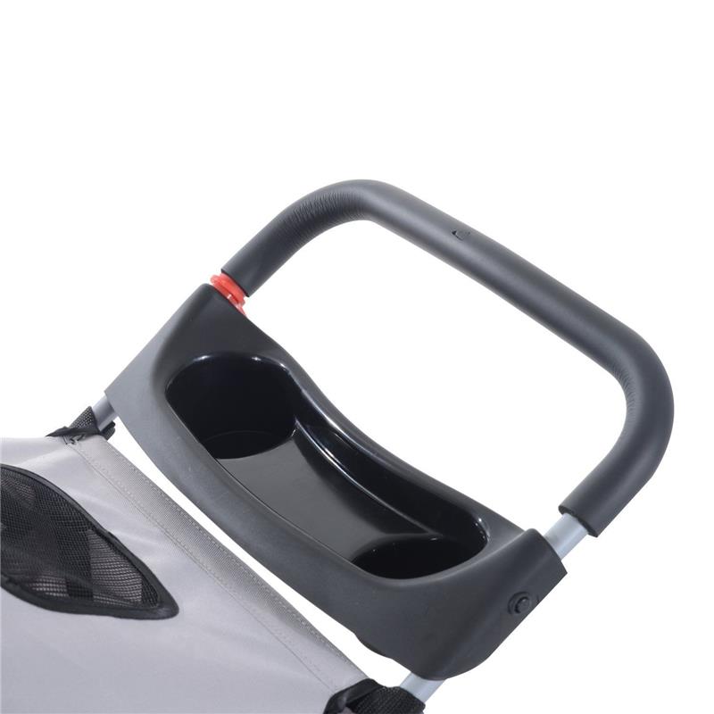 PASSEGGINO PER CANI CARRELLO PER ANIMALI DOMESTICI, GRIGIO, 75 X 45 X 97CM