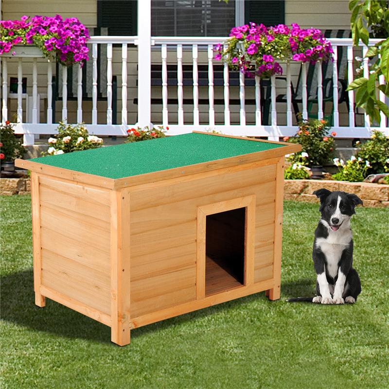 CUCCIA PER CANI IMPERMEABILE DA ESTERNO IN LEGNO DI ABETE 85X58X58CM