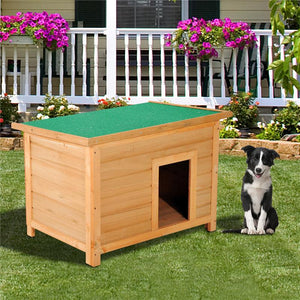 CUCCIA PER CANI IMPERMEABILE DA ESTERNO IN LEGNO DI ABETE 85X58X58CM