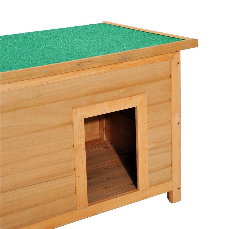 CUCCIA PER CANI IMPERMEABILE DA ESTERNO IN LEGNO DI ABETE 85X58X58CM