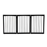 CANCELLINO PER CANI E ANIMALI DOMESTICI A 3 SEZIONI, DIVISORIO DI SICUREZZA PIEGHEVOLE 160X1.2X76CM