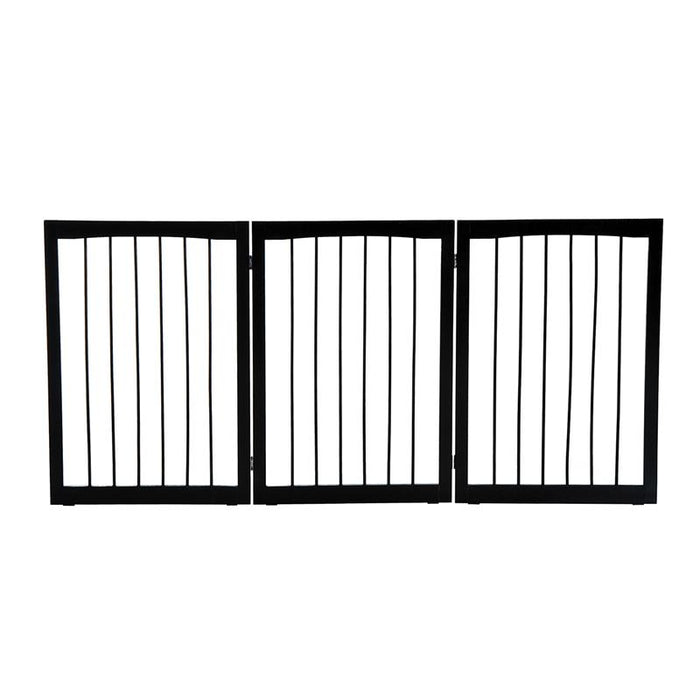 CANCELLINO PER CANI E ANIMALI DOMESTICI A 3 SEZIONI, DIVISORIO DI SICUREZZA PIEGHEVOLE 160X1.2X76CM